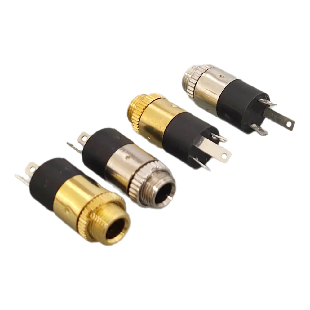 10Pcs PJ-392 3.5mm Audio Jack Socket 3 Pin Pole Stereo Soldering Type Nut Panel Mount 3.5 mm TRS Headphone Female Connector