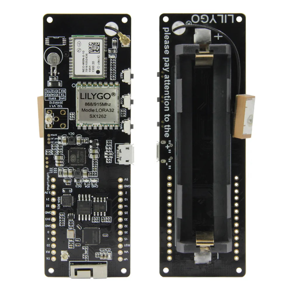 LILYGO® T-Beam V1.2 ESP32 LoRa Module LoRaWAN Long Range 433MHz 868MHz 915MHz ESP32-DOWDQ6 Development Board GPS WIFI AXP2101