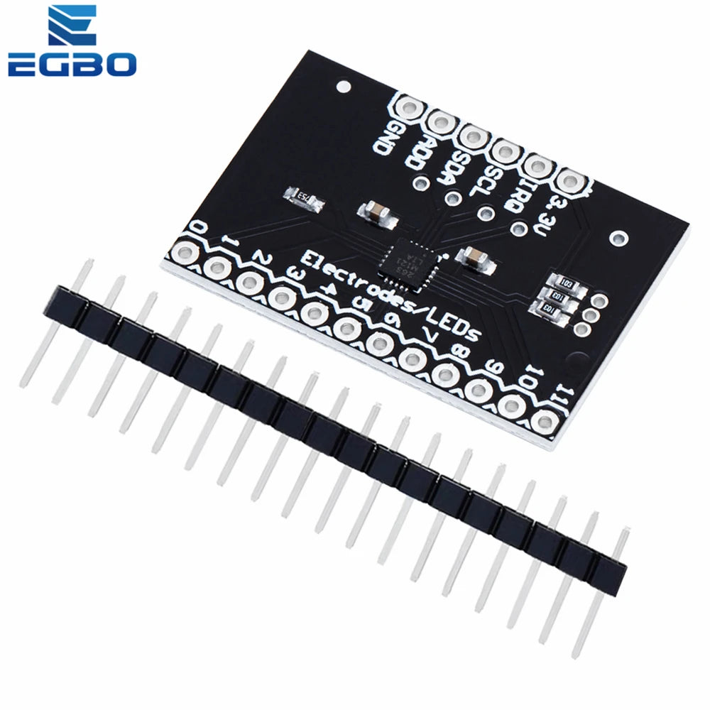 EGBO  MPR121 Breakout V12 Capacitive Touch Sensor Controller Module I2C keyboard Development Board For Arduino