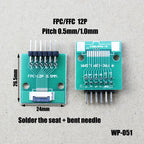 1pcs 4/6/8/10/12/15/16/18/20/22/24/26/30/34/36/40/42/45/50/56 Pin FPC/FFC Adapter Board 0.5mm To 2.54mm Connector