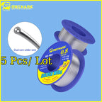 MECHANIC 0.3-1.0mm Dual Core Rosin Flux Solder Wire 40g Fast Melting Low Residue for PCB Motherboard Repair 5PCS Pack SX-862