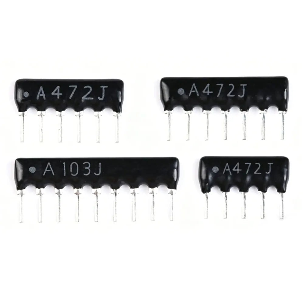 10pcs Resistor Network A05 A06 A07 A08 A09-101J 102K 103G 10K 100K 1K 4K7 470R 330R 220R 100R Ohm DIP 9pin 8pin 7pin 6pin 5pin