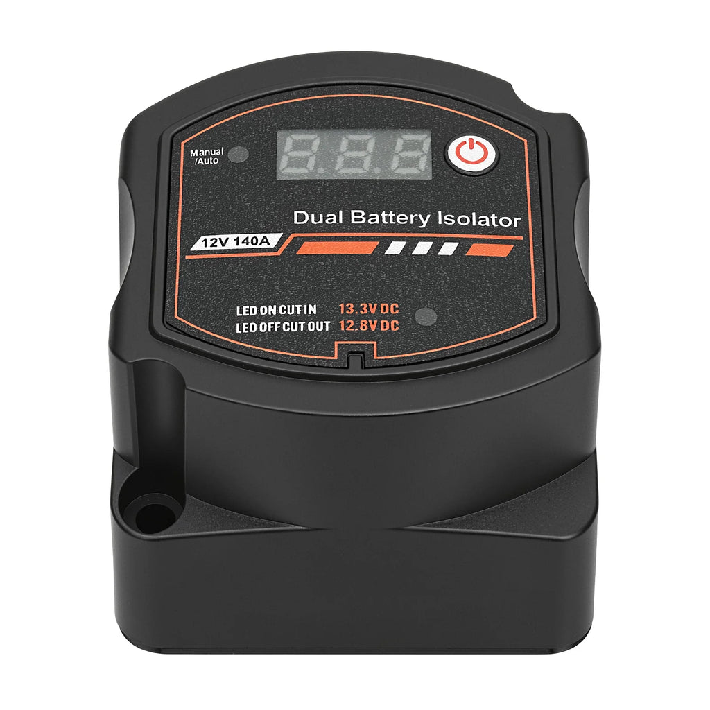 Smart Dual Battery Smart Isolator 12V 140A Digital Voltage Sensitive Relay VSR Split Charge For Camper Car RV