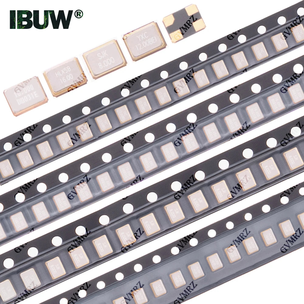 10PCS SMD 4P 3225  Passive crystal oscillator  8Mhz 10Mhz 12Mhz 16Mhz 20Mhz 24Mhz 25Mhz  26Mhz 27Mhz 30Mhz 32Mhz 40Mhz 48Mhz