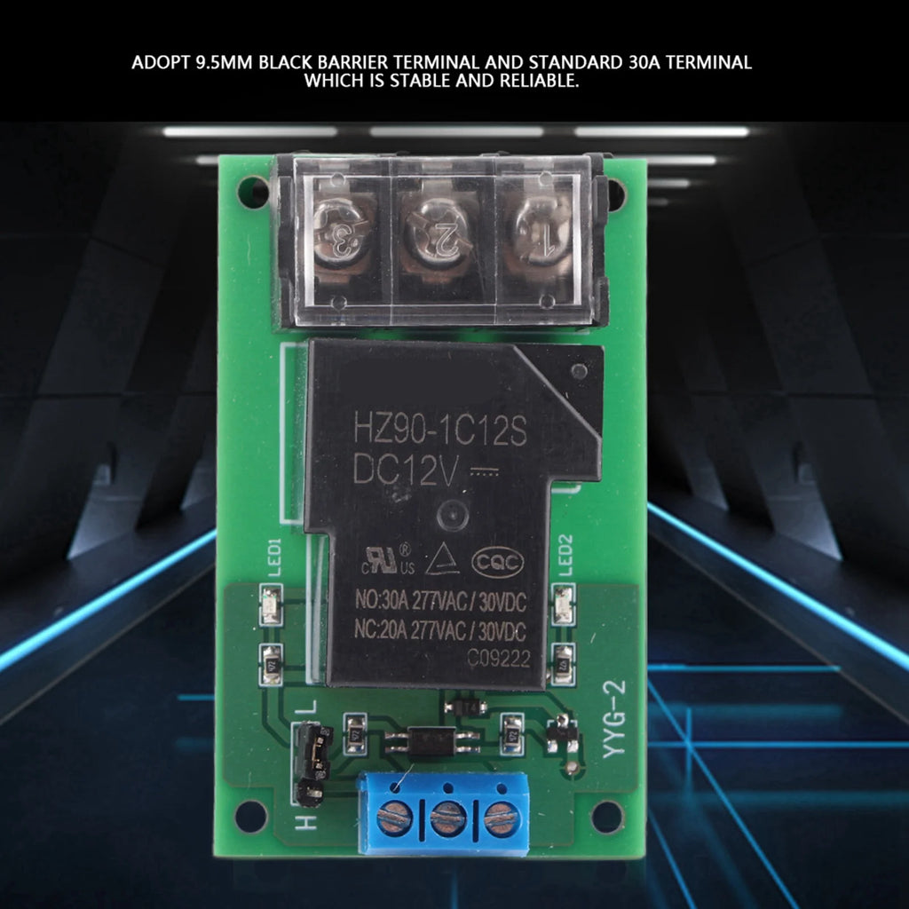 30A YYG-2 DC 5V/12V/24V Relay Module High Power One Way High/Low Level Trigger Optocoupler Isolation Relay Module
