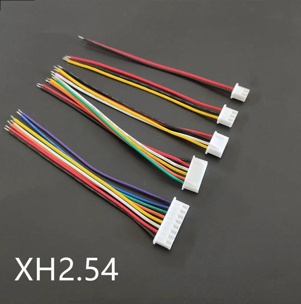 5Sets JST XH2.54 2/3/4/5/6/7/8/9/10/12 Pin Cable Wire Connector XH 2.54mm Male Female Plug Socket Length 10cm/20cm Wire 26AWG