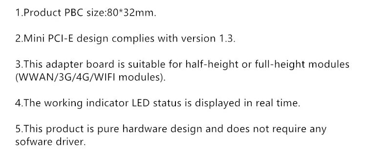 Industrial-grademinipcie to USB development board adapter for Quectel EP06-E EC25-E EC25-AF EG25-G EC25-A EC25-AU LTE Modem