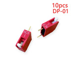10PCS Piano Type Red Toggle Switch Module Spacing 2.54MM Horizontal Type Side Plug DP-1/2/3/4/5/6/7/8/10 Position DIP Switch