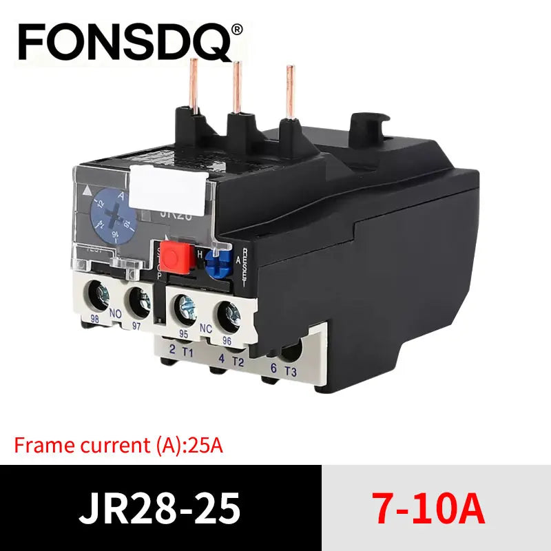 JR28 25A Thermal Overload Relay LR2-13D Adjustable Thermal Relay Electrical Relay Temperature Overload Thermal Protector