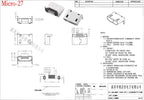 10PCS Micro USB 2P 5P Jack Charging Port Plug Dock Charger DIP SMD For Phone Tabletels Speakers Etc Port Socket Power Connector