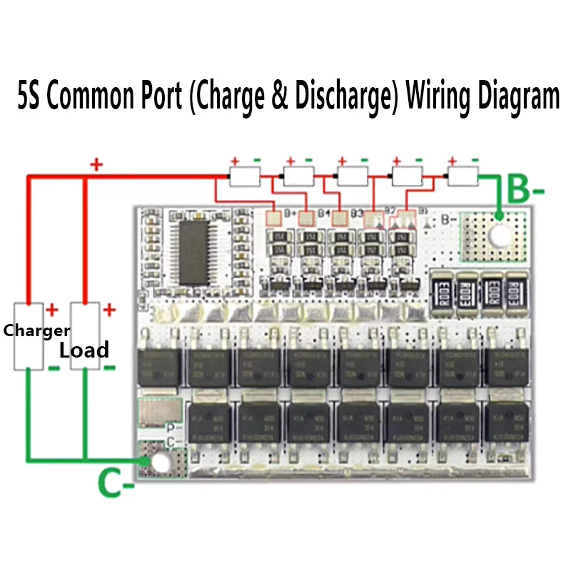 3S 4S 5S 100A BMS Protection Board with Balance for Li-ion /LiFePO4 Battery 18650 Power Bank UPS Solar DIY E-bike Charger Module
