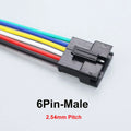 JCD 2/3/4/5/6 Pin LED Strip JST SM Connector Male or Female Adapter Plug Connector Terminal with 20CM 22AWG Wire for Light Strip