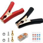 Jumper Cable Clamp 50-100A Crocodile Alligator Clip with 18AWG Wire Fuse Holder Car Battery Charger Replacement Connector