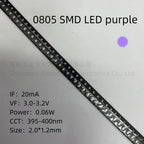 0805 SMD LED Red Yellow Green White Blue Orange Pink Ice Blue 2010 light emitting diode 100pcs/lot
