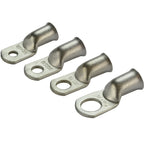 5PCS Copper Ring Uninsulated Terminals Lug Bare Battery Welding Cable Wire Connectors Heat Shrink Tubing Kit 0-8AWG