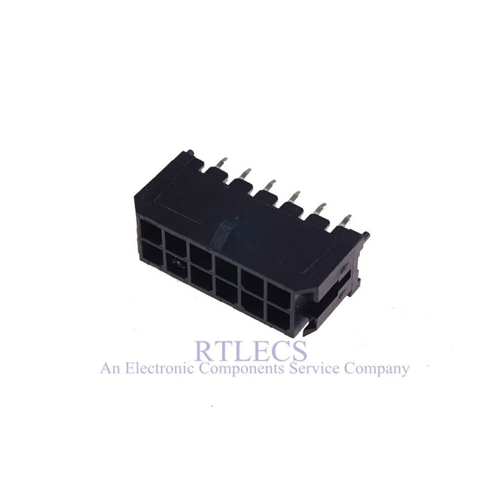 10-500 Pcs PCB Male Header Pin Vertical Through Hole 2 4 6 8 10 12 14 16 18 20 24 Circuits Molex 43045 Micro-Fit 3.0 mm Dual Row
