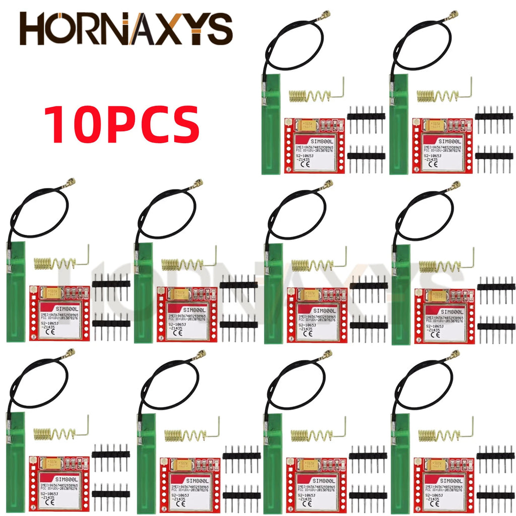 1-10pcs/Smallest SIM800L GPRS GSM Module Kit MicroSIM Card Core BOard Quad-band TTL Serial Port with the antenna