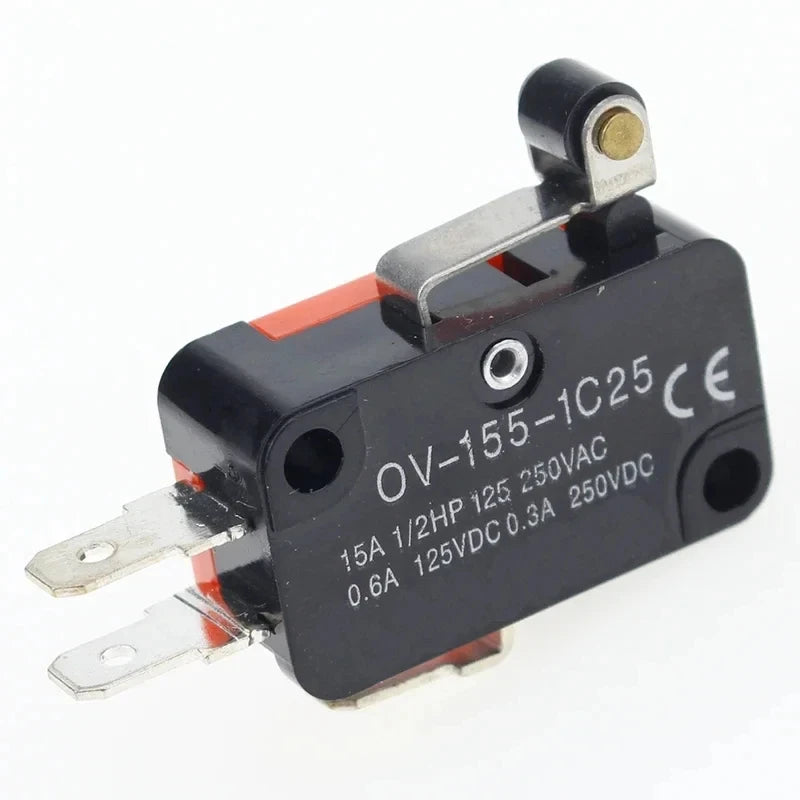 5/10pcs Large Micro Switch V-15-1C25/V-154-1C25/V-155-1C25, Silver Point, Contact Switch, Copper Point Tact Switch 15A 250V