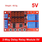 DC 5V 12V 24V 10A Adjustable Time Delay Relay Module 32 Modes LED Digital Timming Trigger Timer Control Switch Pulse Cycle