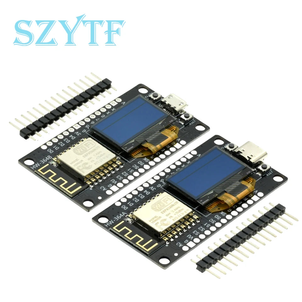 Nodemcu WiFi ESP8266 Development Board 0.96 Inch OLED Micro Type-C For Arduino
