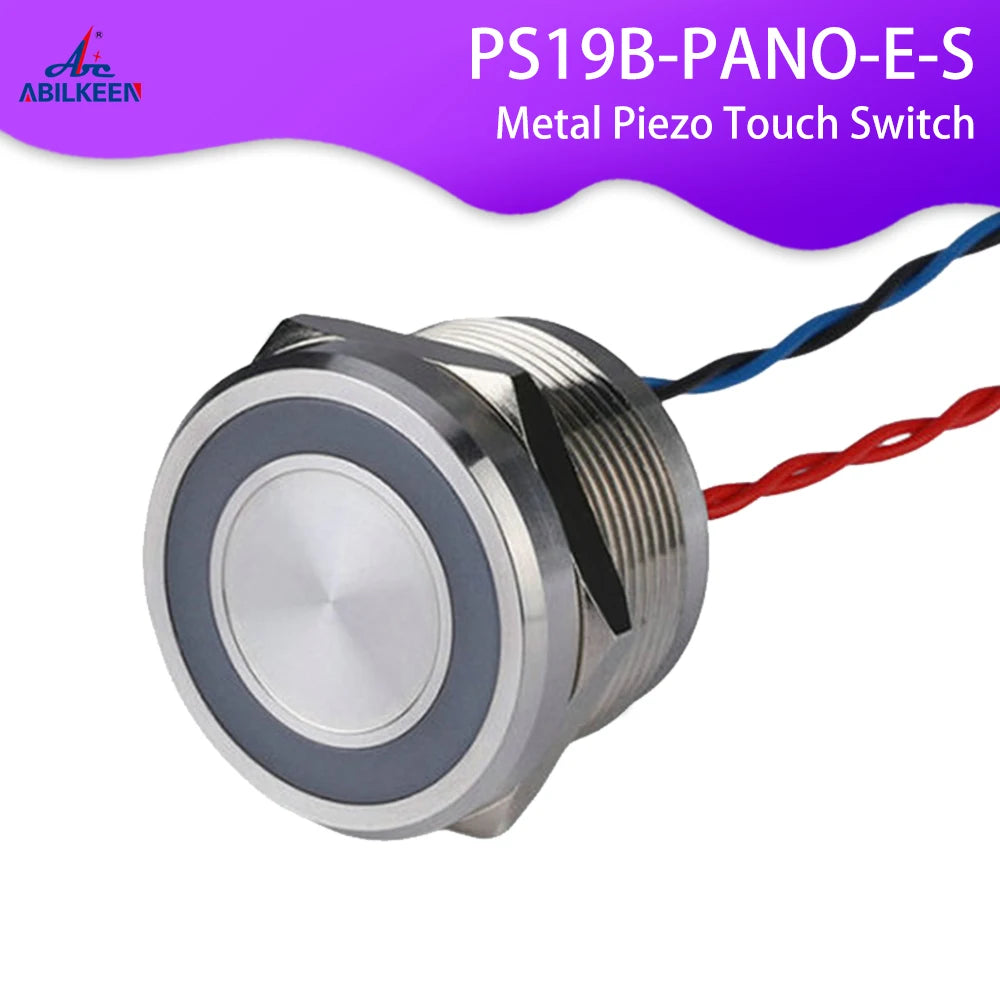 12/16/19/22/25/30MM IP68 Waterproof Stainless Steel  Momentary Push Button Switch Metal Piezo Touch Switch