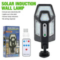Outdoor Solar Wall Led Light with Human Body Motion Sensor 3 Modes Garden Terrace Garage Courtyard Waterproof Street Lighting