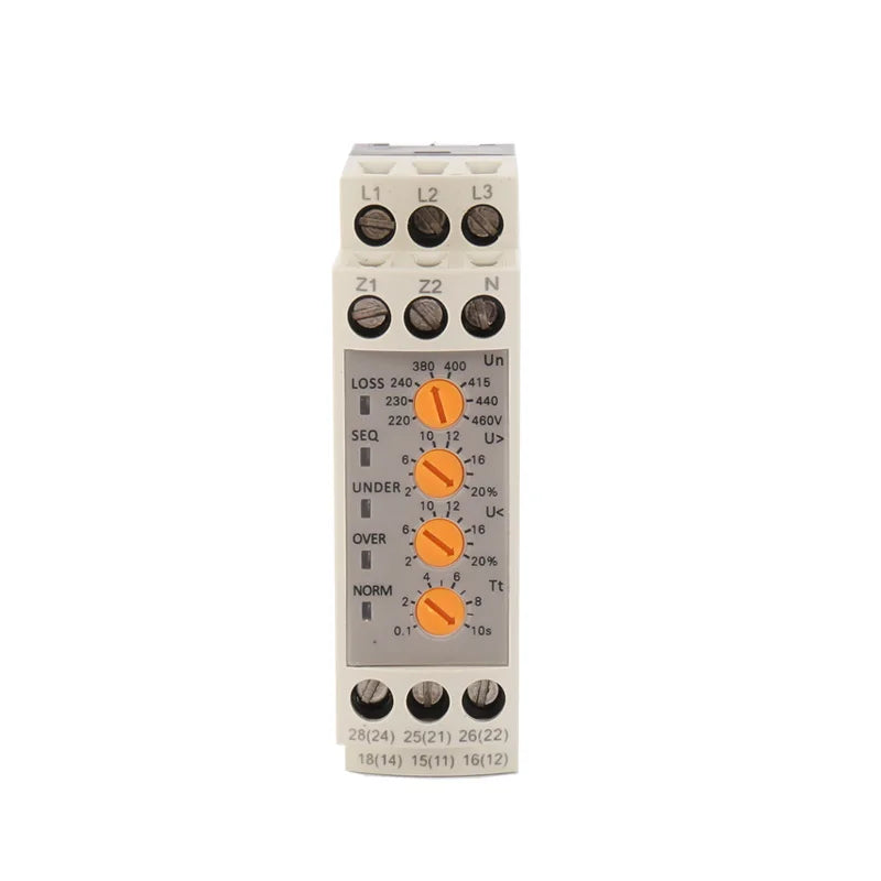 Ginri JVRD-P01 Three phase voltage monitoring relay switchable 8 level rated voltage 220-460V over&under voltage protector