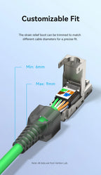 Vention NEW RJ45 Cat8 Cat7 Cat6A Connectors RJ45 Metal Tool Free Easy Termination Plug 2000MHz 40G LAN Cable Reusable Shielded