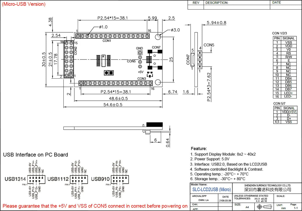 Surenoo 204 20X4 2004 Parallel Serial IIC I2C LCD2USB USB2LCD RS232 UART TTL Large Character LCD Module Display Screen Panel LCM