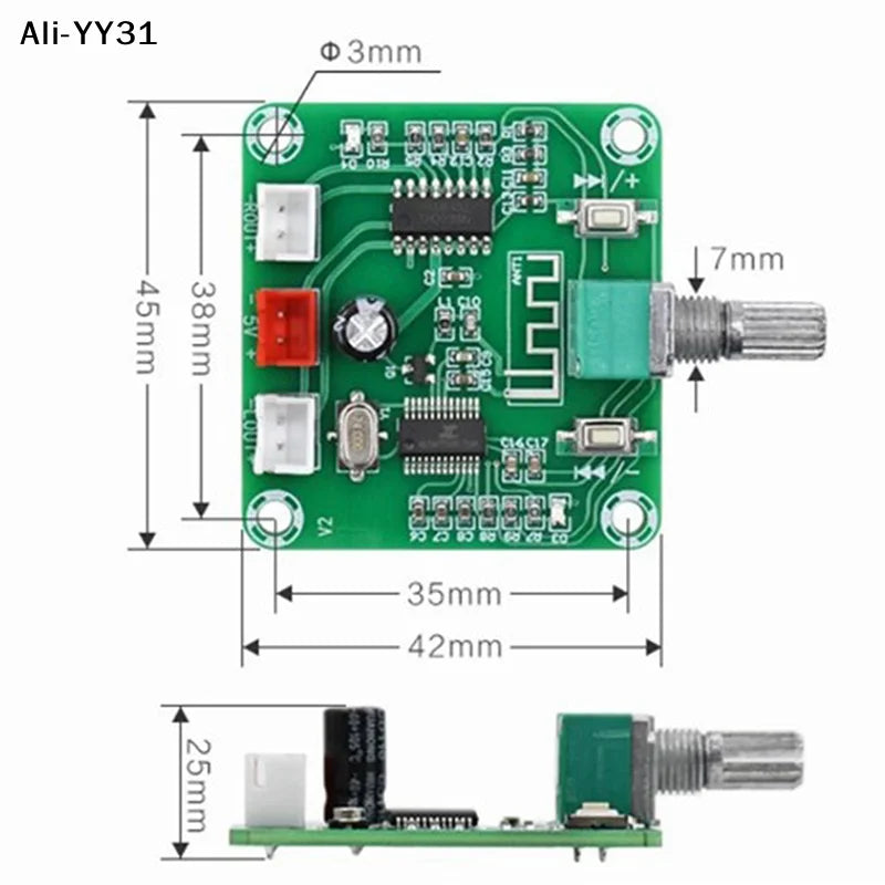 【Ya3】XH-A158 Wireless Speaker Amplifier Board Ultra Clear Bluetooth 5.0 Audio Power Amplifier Board