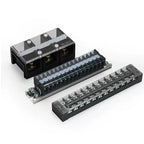 15A/25A/45A 600V Dual Row Barrier Screw Terminal Block Wire Connector TB Series 3/4/5/6/8/10/12 PIN Optional TB-1503 TB-2503