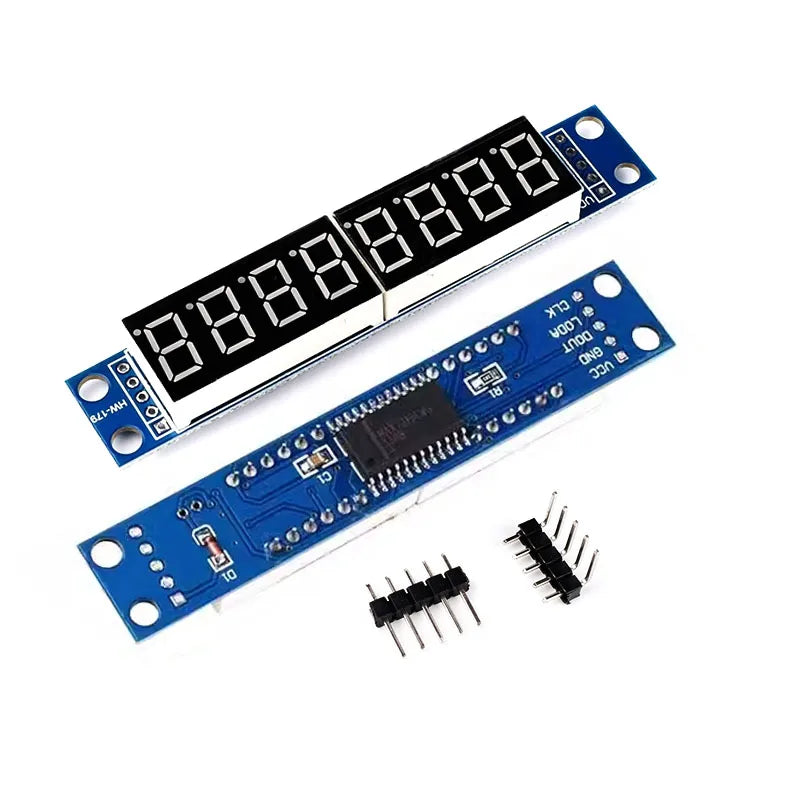 MAX7219 LED Dot Matrix 8 Digit Digital Tube Display Control Module For Arduino 3.3V 5V Microcontroller Serial Driver 7-segment