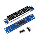 MAX7219 LED Dot Matrix 8 Digit Digital Tube Display Control Module For Arduino 3.3V 5V Microcontroller Serial Driver 7-segment