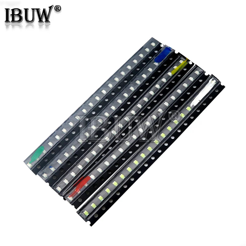 5 Colors x 20pcs =100pcs SMD 0805 led kit Red Green Blue Yellow White LED Light Diode