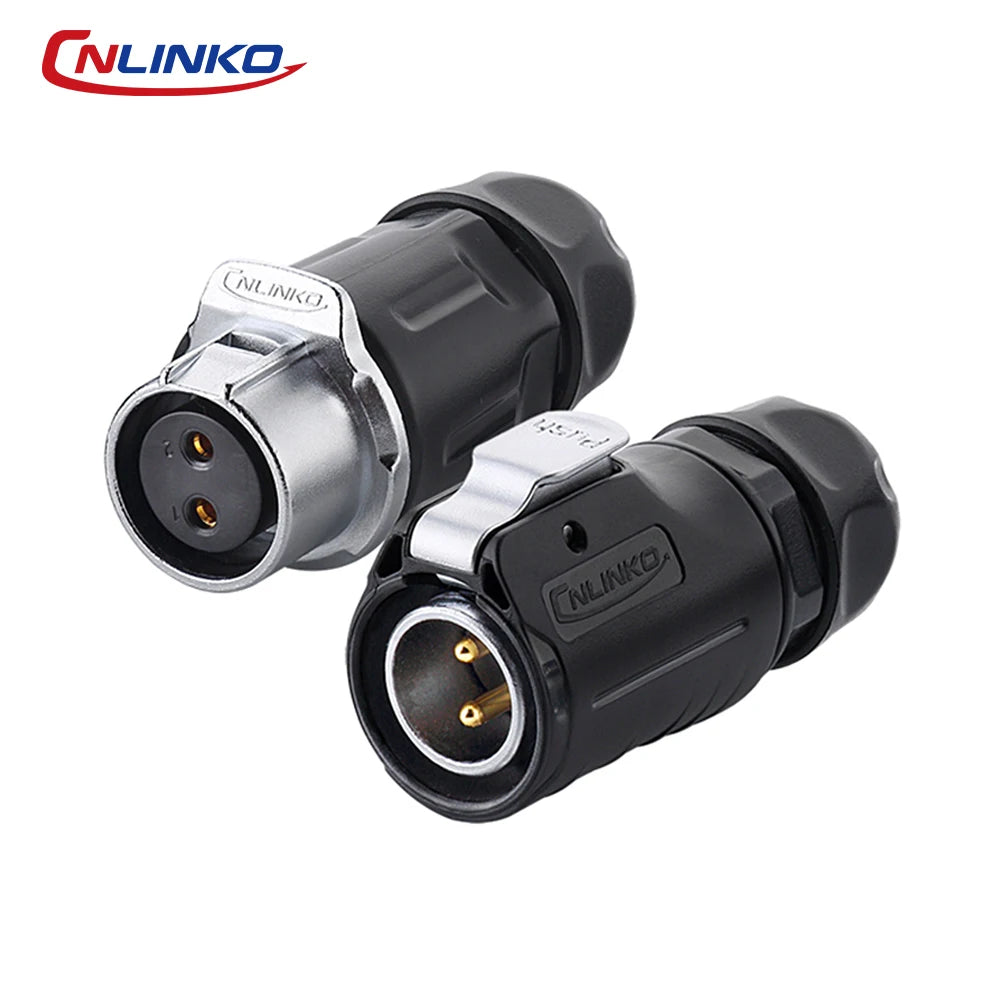 CNLINKO LP20 2/3/4 Pin IP68 Waterproof Quick Circular Connector Panel Mount Electrical Power Connector for Outdoor Eqiupments