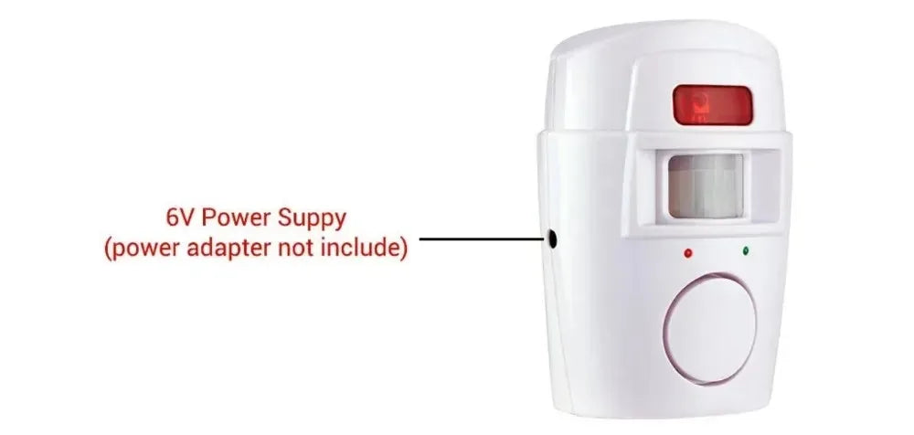 Wireless Garage Security Alarm Dual Remote Control Infrared Motion Sensor Detector for Home Burglar Alert Outdoor Shed