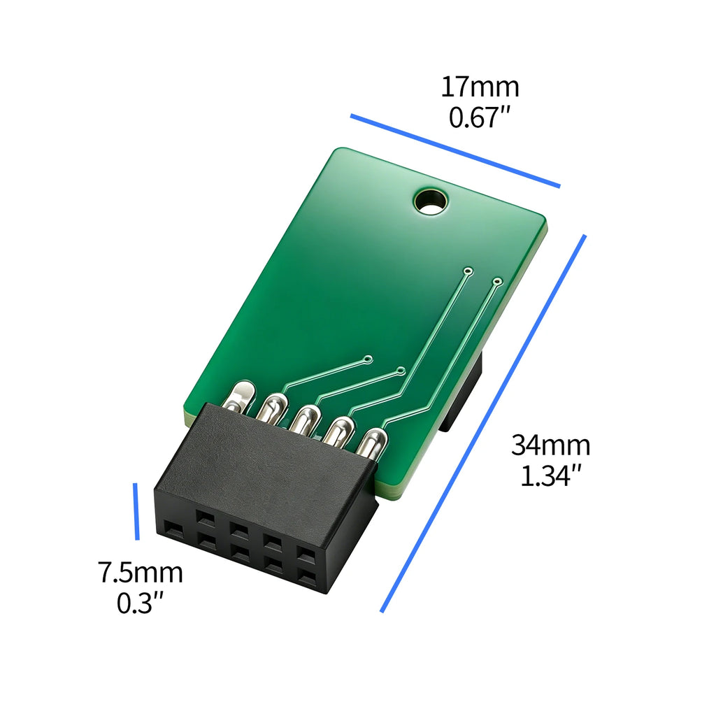 Mini Computer Power Reset Switch Board 9-Pin Connector Front Panel Header for PC Desktop Motherboards with LED Status Indicators