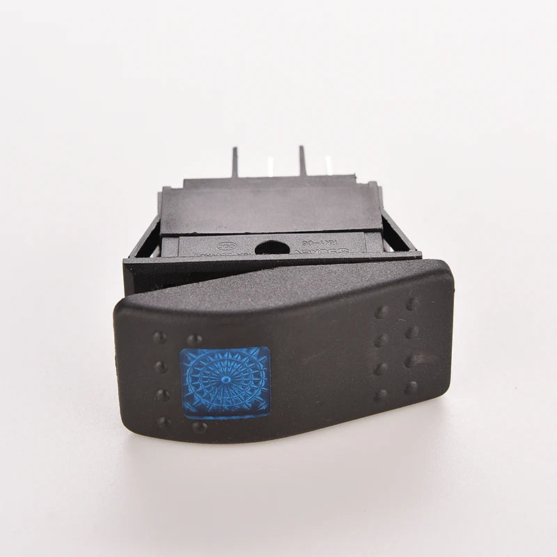 1PCS 20A 12V DC SPST 3Pin ON OFF Waterproof Marine Switch Rocker Single LED Bar Rocker Toggle Switch LED Light Car Boat