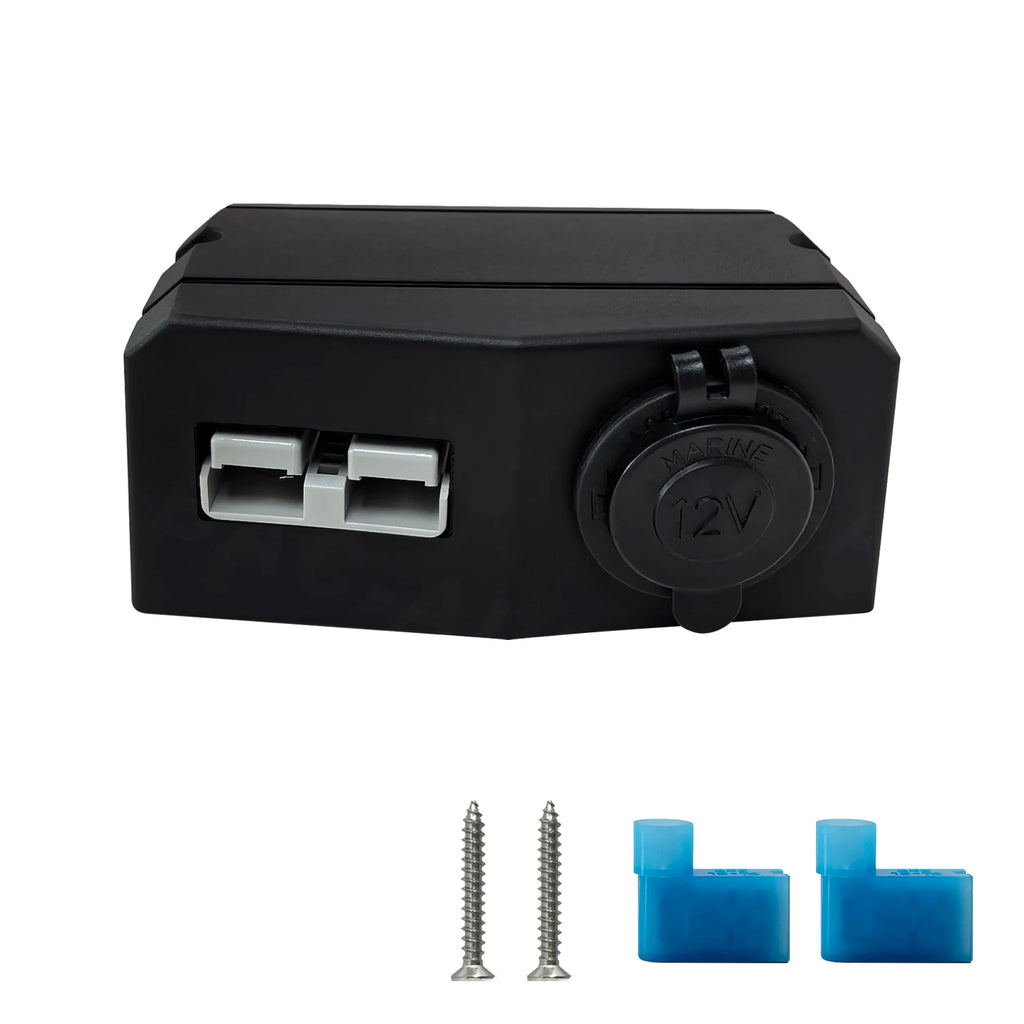 Single/Dual Socket 50A Flush Mount Bracket Panel Cover for Anderson Plug Charging Power&USB Car Caravan Solar Battery Connector
