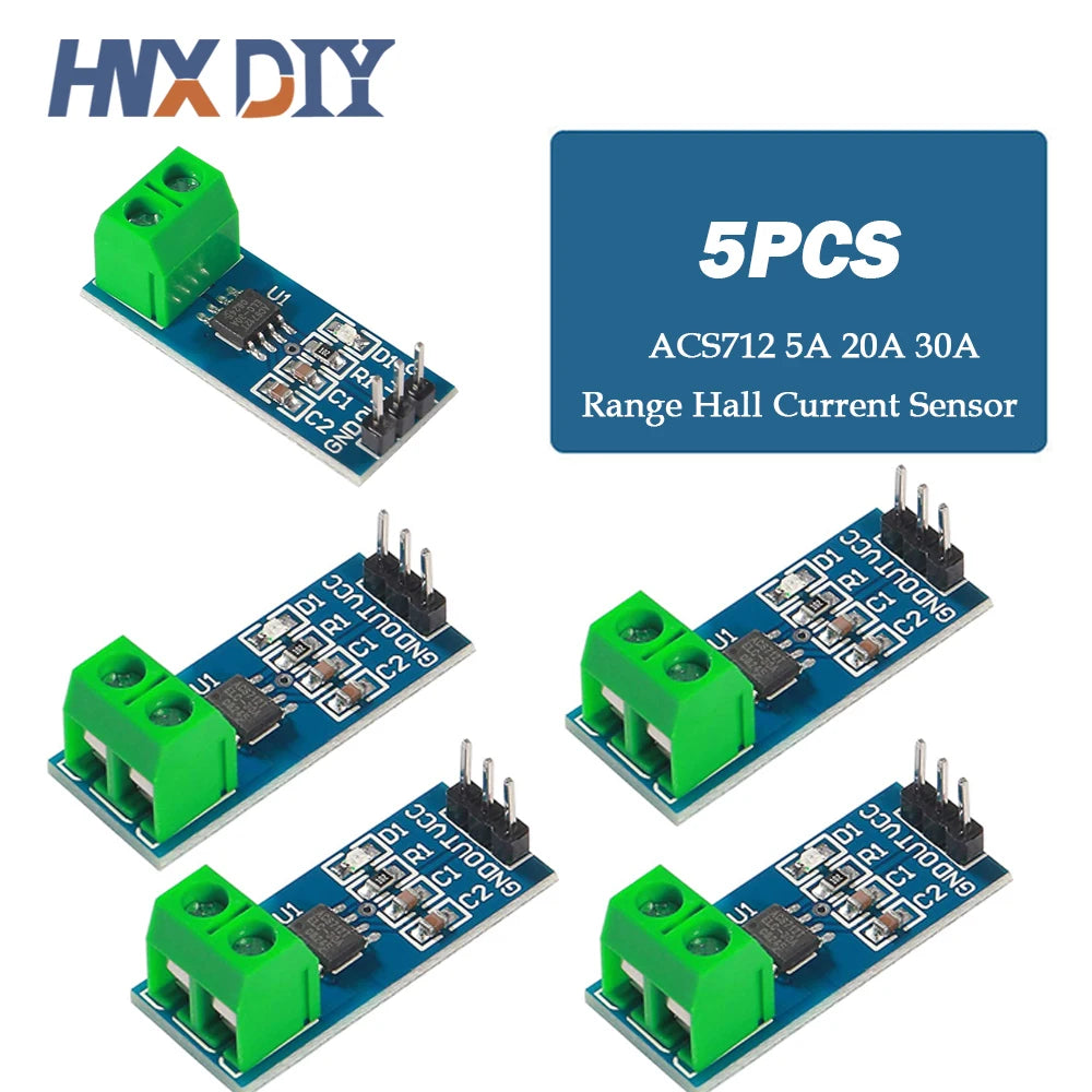 5/10pcs 3pcs ACS712 5A 20A 30A Range Hall Current Sensor Module ACS712-30A ACS712-20A