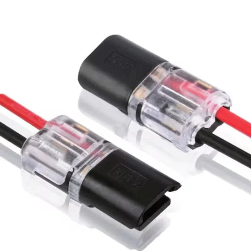 Double Wire Plug-in Connectors with Locking Buckle Car Wire 2 Way Terminal Block Waterproof Quick Connector Cable Clamps