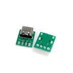 Type-C Female Port Adapter Breakout Board 16Pin Test Module Solder Pads for Data Cable Repair DIY Phone Charger Testing