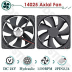 Gdstime 140mm Fan 24V 12V 5V Cooler 140*25MM Case CPU Fan 14025 Radiator Fan for Home Mechanical Equipment,Humidifiers Cooling