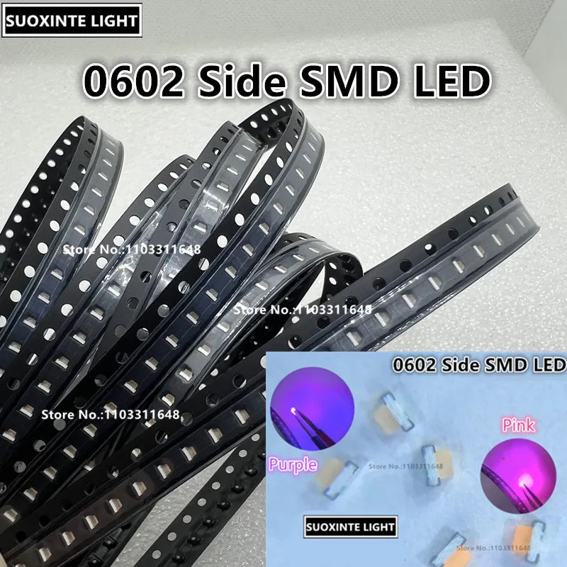 Highlight 0602 Side SMD LED, Pink, Purple, 0603 Light-emitting Diode