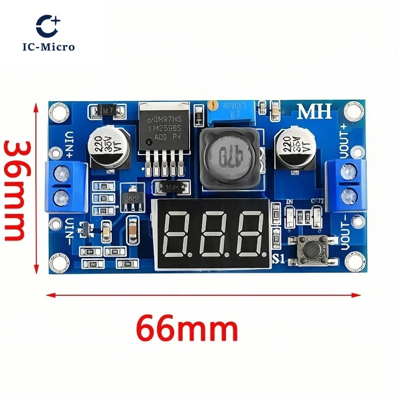 1-10PCS LM2596 DC DC Step Down Converter Voltage Regulator LED Display Voltmeter 4.0~40 to 1.3-37V Buck Adapter Adjustable Power