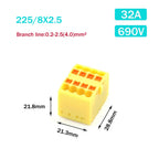 Wire Electrical Connectors PTFIX 2.5mm Wire Merging And Branching Device Push-in Terminal Block Connector Mount On Din Rail