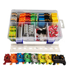 PT2.5 Din Rail Terminal Block 12AWG Push-in Spring Contact End Cover Stop Jumper Bridge Marker Strip Assembly Combined Kit