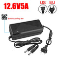 12.6V 5A 6A 18650 Lithium Battery Charger for 21V 3A 4A with Cooling Fan Li-ion Battery Fast Charging Charger Double Line DC 5.5