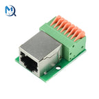 RJ45 Net Port Terminal Blocks Solderless Terminals Data Adapter Boards Male Female Socket Terminal Blocks for DIN Rail Mounting