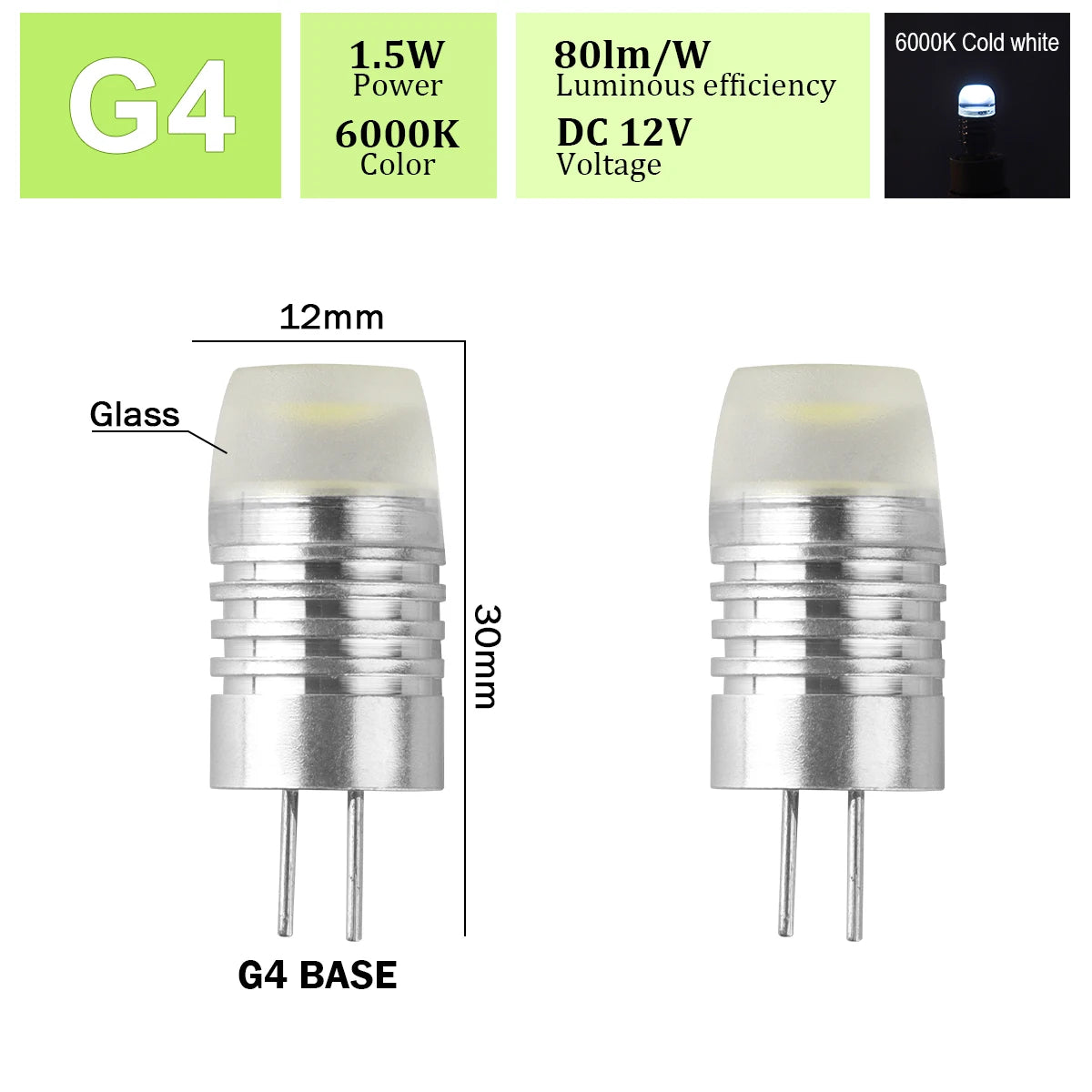 2pcs Mini G4 12V 24V LED Lamp Dimmable Light 3W COB Bulb AC DC 12V Lampada COB 360 Beam Lampada G4 COB Lights Replace Halogen
